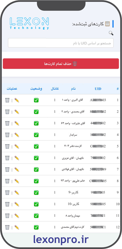 محدود کننده طبقات مجزا آسانسور با نرمافزار مدیریت و تگ ضدکپی